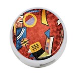 Abstract Red Geometric Art Deco Shapes