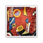 Abstract Red Geometric Art Deco Shapes