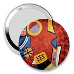 Abstract Red Geometric Art Deco Shapes
