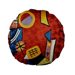 Abstract Red Geometric Art Deco Shapes from ArtsNow.com Back