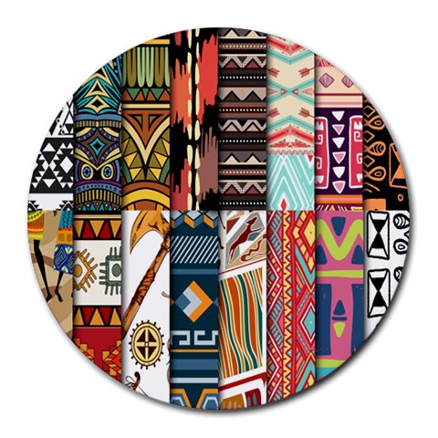 Kiowa Tribal Print from ArtsNow.com 8 x8  Round Mousepad - 1