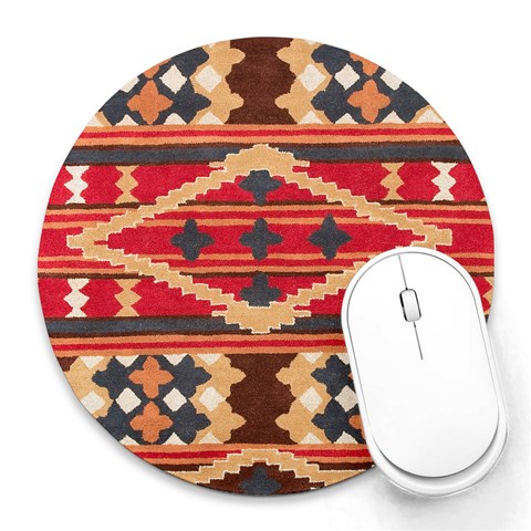 San Miguel Tribal Print from ArtsNow.com 8 x8  Round Mousepad - 1