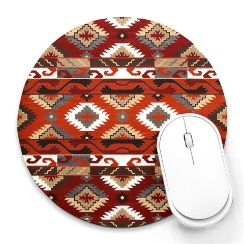Santa Ana Tribal Print from ArtsNow.com 8 x8  Round Mousepad - 1