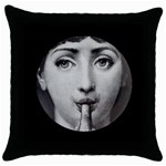 FORNASETTI THROW PILLOW CASE Throw Pillow Case (Black)