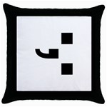 FACE Throw Pillow Case (Black)