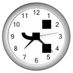 FACE Wall Clock (Silver)