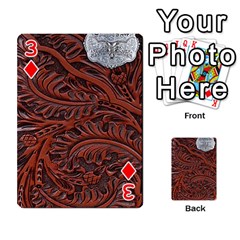 Worked leather with metal bull horn metal inlay from ArtsNow.com Front - Diamond3