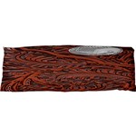 Worked leather with metal eagle and flag inlay