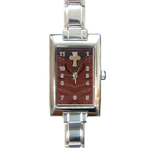 Worked leather with leather cross 2 from ArtsNow.com Front
