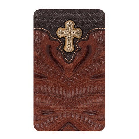 Worked leather with leather cross 2 from ArtsNow.com Front