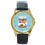 Image Round Gold Metal Watch