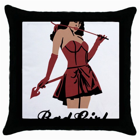 teufelin Throw Pillow Case (Black) from ArtsNow.com Front