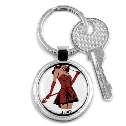 teufelin Key Chain (Round) from ArtsNow.com Front