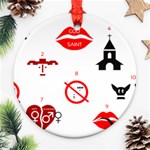 Ten Commandments Ornament (Round)