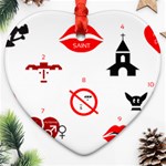 Ten Commandments Ornament (Heart)