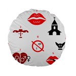 Ten Commandments Standard 15  Premium Round Cushion 