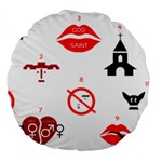 Ten Commandments Large 18  Premium Round Cushion 