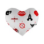 Ten Commandments Standard 16  Premium Heart Shape Cushion 
