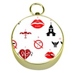 Ten Commandments Gold Compass