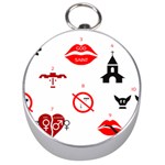 Ten Commandments Silver Compass