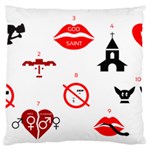 Ten Commandments Large Flano Cushion Case (One Side)