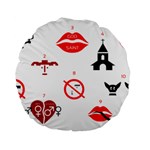 Ten Commandments Standard 15  Premium Flano Round Cushion 