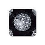Discoball Rubber Square Coaster (4 pack)