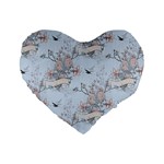 Shabby Chic Standard 16  Premium Heart Shape Cushion 