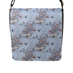 Shabby Chic Flap Closure Messenger Bag (L)