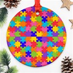 Autism Jigsaw Puzzle Ornament (Round)