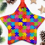 Autism Jigsaw Puzzle Ornament (Star)