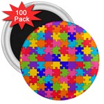 Autism Jigsaw Puzzle 3  Magnet (100 pack)