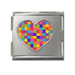 Autism Jigsaw Puzzle Mega Link Heart Italian Charm (18mm)