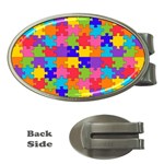 Autism Jigsaw Puzzle Money Clip (Oval)