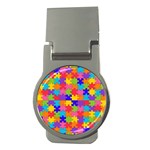 Autism Jigsaw Puzzle Money Clip (Round)