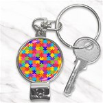 Autism Jigsaw Puzzle Nail Clippers Key Chain