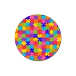 Autism Jigsaw Puzzle Magnet 3  (Round)