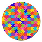 Autism Jigsaw Puzzle Magnet 5  (Round)