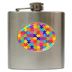 Autism Jigsaw Puzzle Hip Flask (6 oz)