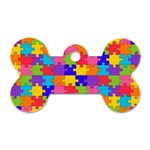 Autism Jigsaw Puzzle Dog Tag Bone (Two Sides)