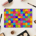 Autism Jigsaw Puzzle Cosmetic Bag (Large)