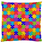 Autism Jigsaw Puzzle Large Cushion Case (One Side)