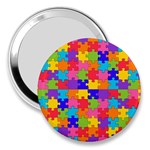 Autism Jigsaw Puzzle 3  Handbag Mirror