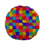 Autism Jigsaw Puzzle Standard 15  Premium Round Cushion 