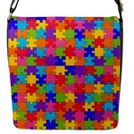Autism Jigsaw Puzzle Flap Closure Messenger Bag (S)