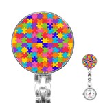 Autism Jigsaw Puzzle Stainless Steel Nurses Watch