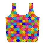 Autism Jigsaw Puzzle Full Print Recycle Bag (L)