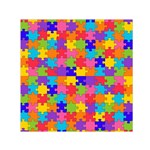 Autism Jigsaw Puzzle Small Satin Scarf (Square)