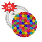 Autism Jigsaw Puzzle 2.25  Button (10 pack)