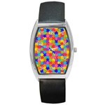 Autism Jigsaw Puzzle Barrel Style Metal Watch